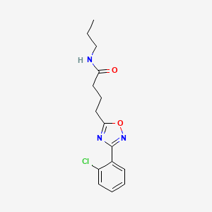 4-(3-(2-chlorophenyl)-1,2,4-oxadiazol-5-yl)-N-propylbutanamide