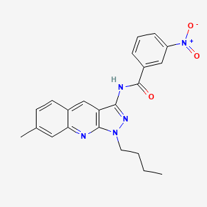 N-(1-butyl-7-methyl-1H-pyrazolo[3,4-b]quinolin-3-yl)-3-nitrobenzamide