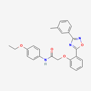 molecular formula C25H23N3O4 B7703663 N-(4-ethoxyphenyl)-2-(2-(3-(m-tolyl)-1,2,4-oxadiazol-5-yl)phenoxy)acetamide 