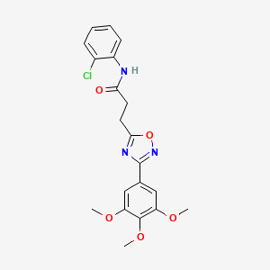 N-(2-chlorophenyl)-3-(3-(3,4,5-trimethoxyphenyl)-1,2,4-oxadiazol-5-yl)propanamide