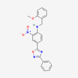 N-(2-methoxybenzyl)-2-nitro-4-(3-phenyl-1,2,4-oxadiazol-5-yl)aniline