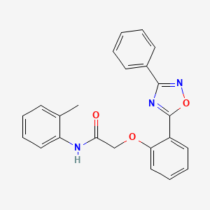 molecular formula C23H19N3O3 B7703691 2-(2-(3-phenyl-1,2,4-oxadiazol-5-yl)phenoxy)-N-(o-tolyl)acetamide 