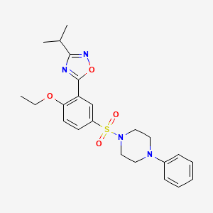 5-(2-ethoxy-5-((4-phenylpiperazin-1-yl)sulfonyl)phenyl)-3-isopropyl-1,2,4-oxadiazole