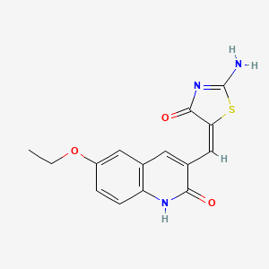 (E)-5-((6-ethoxy-2-hydroxyquinolin-3-yl)methylene)-2-iminothiazolidin-4-one