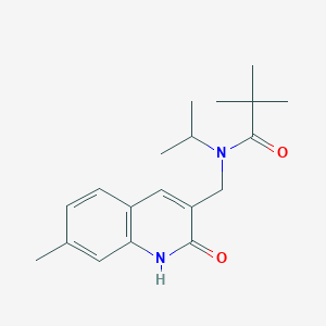 molecular formula C19H26N2O2 B7703723 N-((2-hydroxy-7-methylquinolin-3-yl)methyl)-N-isopropylpivalamide 