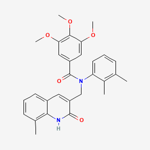 N-(2,3-dimethylphenyl)-N-((2-hydroxy-8-methylquinolin-3-yl)methyl)-3,4,5-trimethoxybenzamide