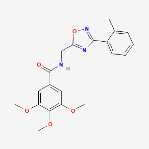 molecular formula C20H21N3O5 B7703741 3,4,5-trimethoxy-N-((3-(o-tolyl)-1,2,4-oxadiazol-5-yl)methyl)benzamide 