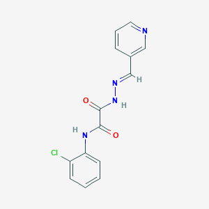 (E)-N-(2-chlorophenyl)-2-oxo-2-(2-(pyridin-3-ylmethylene)hydrazinyl)acetamide