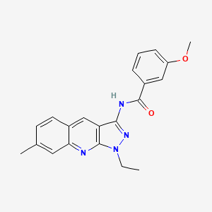 N-(1-ethyl-7-methyl-1H-pyrazolo[3,4-b]quinolin-3-yl)-3-methoxybenzamide