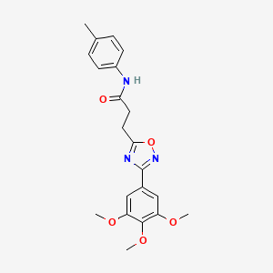 N-(p-tolyl)-3-(3-(3,4,5-trimethoxyphenyl)-1,2,4-oxadiazol-5-yl)propanamide