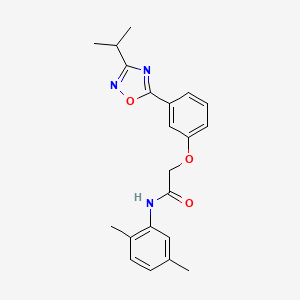 N-(2,5-dimethylphenyl)-2-(3-(3-isopropyl-1,2,4-oxadiazol-5-yl)phenoxy)acetamide