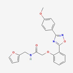 N-(furan-2-ylmethyl)-2-(2-(3-(4-methoxyphenyl)-1,2,4-oxadiazol-5-yl)phenoxy)acetamide