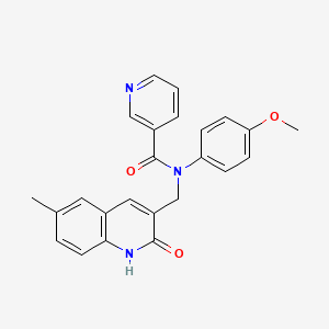 N-((2-hydroxy-6-methylquinolin-3-yl)methyl)-N-(4-methoxyphenyl)nicotinamide