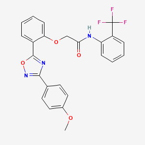 2-(2-(3-(4-methoxyphenyl)-1,2,4-oxadiazol-5-yl)phenoxy)-N-(2-(trifluoromethyl)phenyl)acetamide