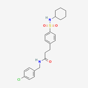 N-(4-chlorobenzyl)-3-(4-(N-cyclohexylsulfamoyl)phenyl)propanamide