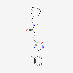 molecular formula C19H19N3O2 B7703888 N-benzyl-3-(3-(o-tolyl)-1,2,4-oxadiazol-5-yl)propanamide 