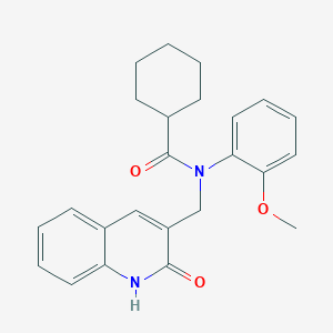 N-((2-hydroxyquinolin-3-yl)methyl)-N-(2-methoxyphenyl)cyclohexanecarboxamide