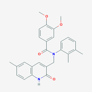 N-(2,3-dimethylphenyl)-N-((2-hydroxy-6-methylquinolin-3-yl)methyl)-3,4-dimethoxybenzamide