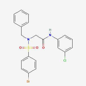 2-(N-benzyl-4-bromophenylsulfonamido)-N-(3-chlorophenyl)acetamide