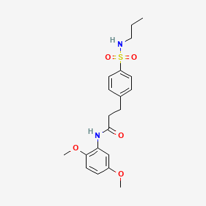 molecular formula C20H26N2O5S B7703940 N-(2,5-dimethoxyphenyl)-3-(4-(N-propylsulfamoyl)phenyl)propanamide 