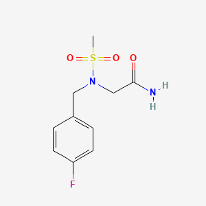 molecular formula C10H13FN2O3S B7703951 2-[(4-Fluorophenyl)methyl-methylsulfonylamino]acetamide CAS No. 915876-82-3