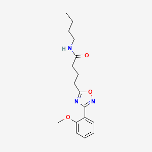 molecular formula C17H23N3O3 B7703959 N-butyl-4-(3-(2-methoxyphenyl)-1,2,4-oxadiazol-5-yl)butanamide 