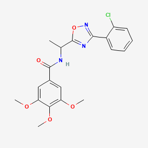 N-(1-(3-(2-chlorophenyl)-1,2,4-oxadiazol-5-yl)ethyl)-3,4,5-trimethoxybenzamide