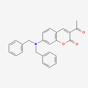 3-Acetyl-7-(dibenzylamino)-2H-chromen-2-one