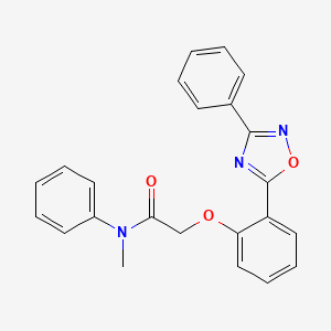 molecular formula C23H19N3O3 B7704004 N-methyl-N-phenyl-2-(2-(3-phenyl-1,2,4-oxadiazol-5-yl)phenoxy)acetamide 