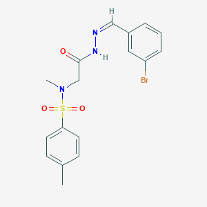 molecular formula C17H18BrN3O3S B7704031 N-(3-fluorophenyl)-2-(N-methyl4-methylbenzenesulfonamido)acetamide 