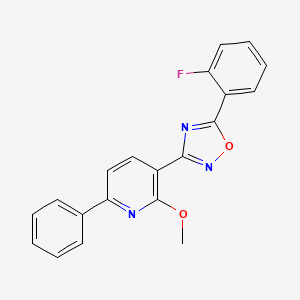 5-(2-fluorophenyl)-3-(2-methoxy-6-phenylpyridin-3-yl)-1,2,4-oxadiazole