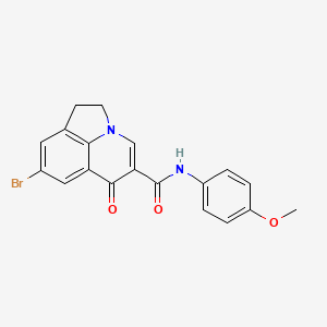 molecular formula C19H15BrN2O3 B7704065 8-bromo-N-(4-methoxyphenyl)-6-oxo-2,6-dihydro-1H-pyrrolo[3,2,1-ij]quinoline-5-carboxamide 