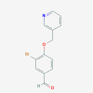 molecular formula C13H10BrNO2 B7704085 3-bromo-4-(pyridin-3-ylmethoxy)benzaldehyde CAS No. 944892-77-7