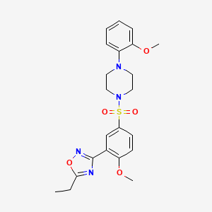 5-ethyl-3-(2-methoxy-5-((4-(2-methoxyphenyl)piperazin-1-yl)sulfonyl)phenyl)-1,2,4-oxadiazole