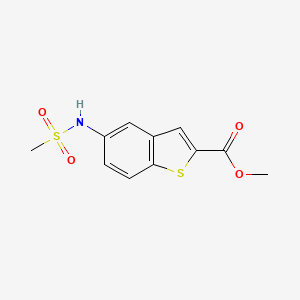 molecular formula C11H11NO4S2 B7704121 methyl 5-(methylsulfonamido)benzo[b]thiophene-2-carboxylate 