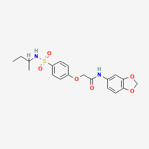 molecular formula C19H22N2O6S B7704124 N-(butan-2-yl)-4-[2-(morpholin-4-yl)-2-oxoethoxy]benzene-1-sulfonamide 