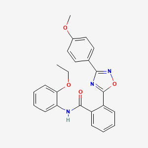 molecular formula C24H21N3O4 B7704126 N-(2-ethoxyphenyl)-2-(3-(4-methoxyphenyl)-1,2,4-oxadiazol-5-yl)benzamide 