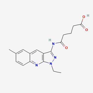 5-((1-ethyl-6-methyl-1H-pyrazolo[3,4-b]quinolin-3-yl)amino)-5-oxopentanoic acid