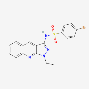 4-bromo-N-(1-ethyl-8-methyl-1H-pyrazolo[3,4-b]quinolin-3-yl)benzenesulfonamide