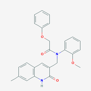 N-((2-hydroxy-7-methylquinolin-3-yl)methyl)-N-(2-methoxyphenyl)-2-phenoxyacetamide