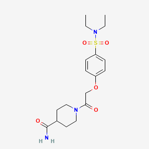 molecular formula C18H27N3O5S B7704212 2-[4-(cyclohexylsulfamoyl)phenoxy]-N-[(pyridin-3-yl)methyl]acetamide 