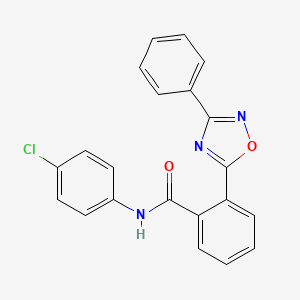 N-(4-chlorophenyl)-2-(3-phenyl-1,2,4-oxadiazol-5-yl)benzamide