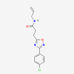 molecular formula C14H14ClN3O2 B7704225 N-allyl-3-(3-(4-chlorophenyl)-1,2,4-oxadiazol-5-yl)propanamide 