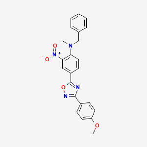 N-benzyl-4-(3-(4-methoxyphenyl)-1,2,4-oxadiazol-5-yl)-N-methyl-2-nitroaniline