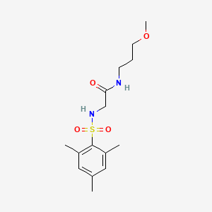 molecular formula C15H24N2O4S B7704274 N-(3-methoxypropyl)-2-(2,4,6-trimethylphenylsulfonamido)acetamide 