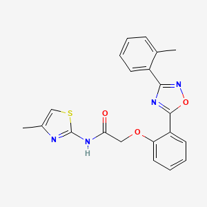 N-(4-methylthiazol-2-yl)-2-(2-(3-(o-tolyl)-1,2,4-oxadiazol-5-yl)phenoxy)acetamide