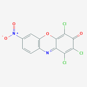 molecular formula C12H3Cl3N2O4 B077043 1,2,4-Trichloro-7-nitro-3H-phenoxazin-3-one CAS No. 13437-03-1