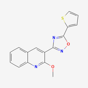 3-(2-methoxyquinolin-3-yl)-5-(thiophen-2-yl)-1,2,4-oxadiazole