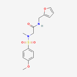 molecular formula C15H18N2O5S B7704403 N-(3,4-dichlorophenyl)-2-(N-methyl4-methoxybenzenesulfonamido)acetamide 