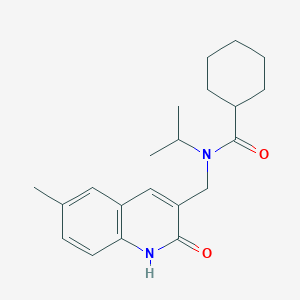 N-((2-hydroxy-6-methylquinolin-3-yl)methyl)-N-isopropylcyclohexanecarboxamide